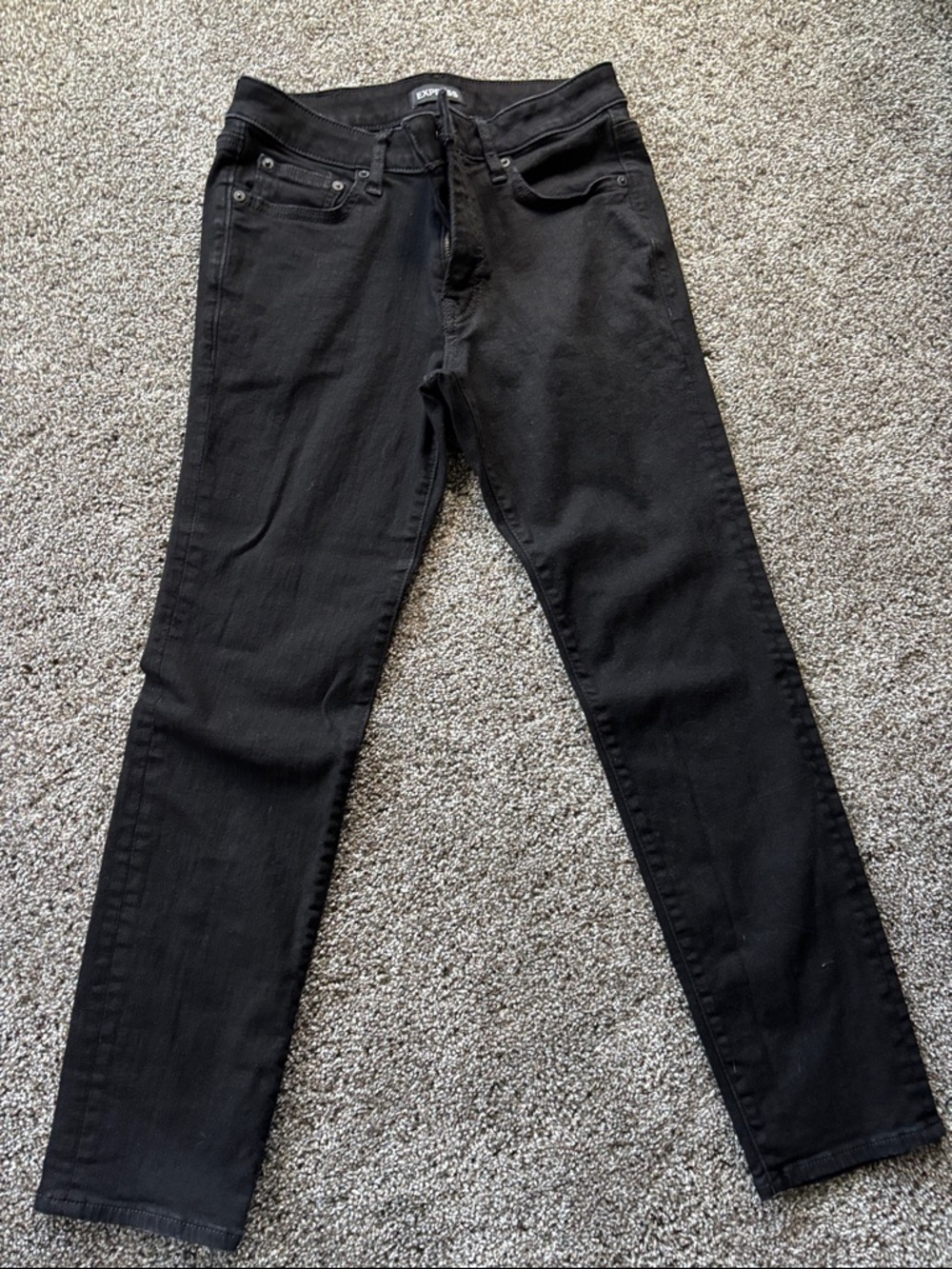 Express Black Slim Straight Jeans